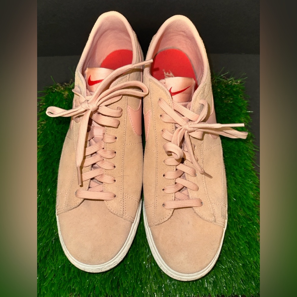 Pink and Red Athletic Shoes